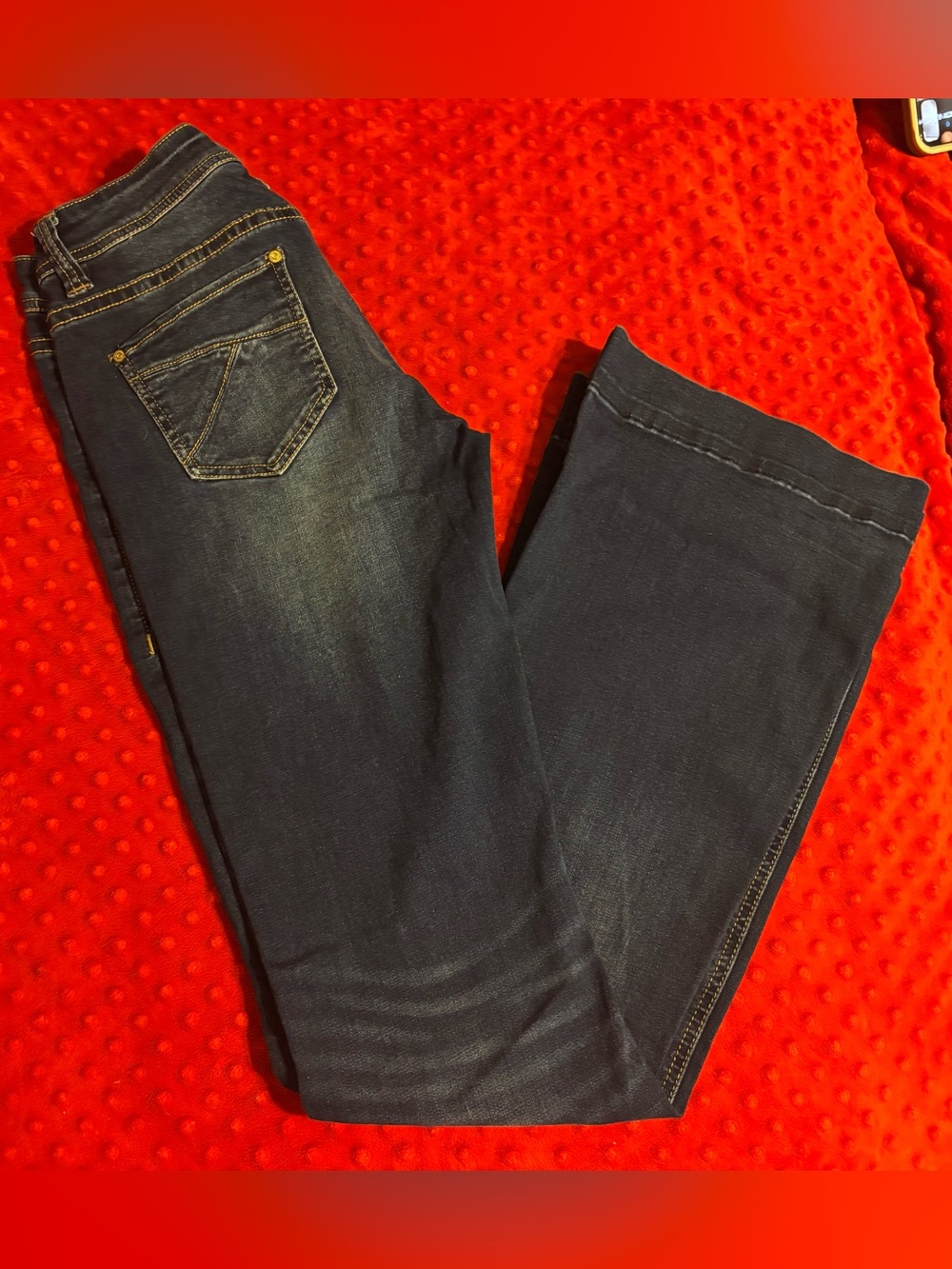 Rock & Roll Cowgirl Dark Indigo Flare Jeans - Picture 8 of 9